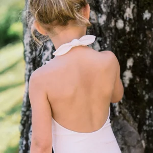 minnow One Pieces<Girls Halter One Piece | Swim Capeside White