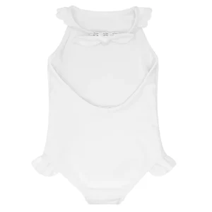 minnow Rashguards<Girls Halter One Piece | Swim Capeside White