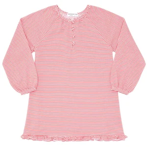 minnow Dresses<Girls Pima Dress Red Stripe