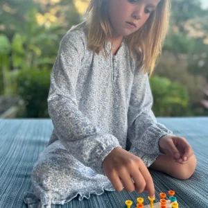minnow Dresses<Girls Pima Dress Slate Floral