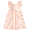 minnow Dresses<Girls Pinafore Dress Calypso Coral Stripe