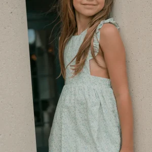 minnow Dresses<Girls Pinafore Dress Sea Marsh Floral