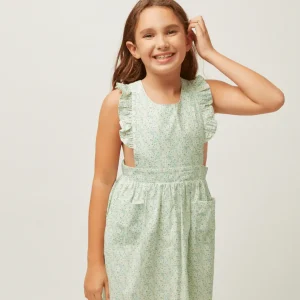 minnow Dresses<Girls Pinafore Dress Sea Marsh Floral
