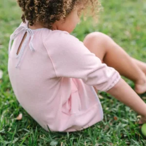 minnow Terry<Girls Pink French Terry Dress Pale Pink