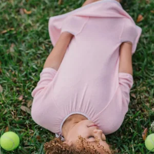 minnow Terry<Girls Pink French Terry Dress Pale Pink