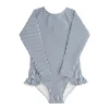 minnow Rashguards<Girls Rashguard One Piece | Swim Navy Stripe