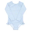 minnow One Pieces<Girls Rashguard One Piece Oasis Blue Gingham