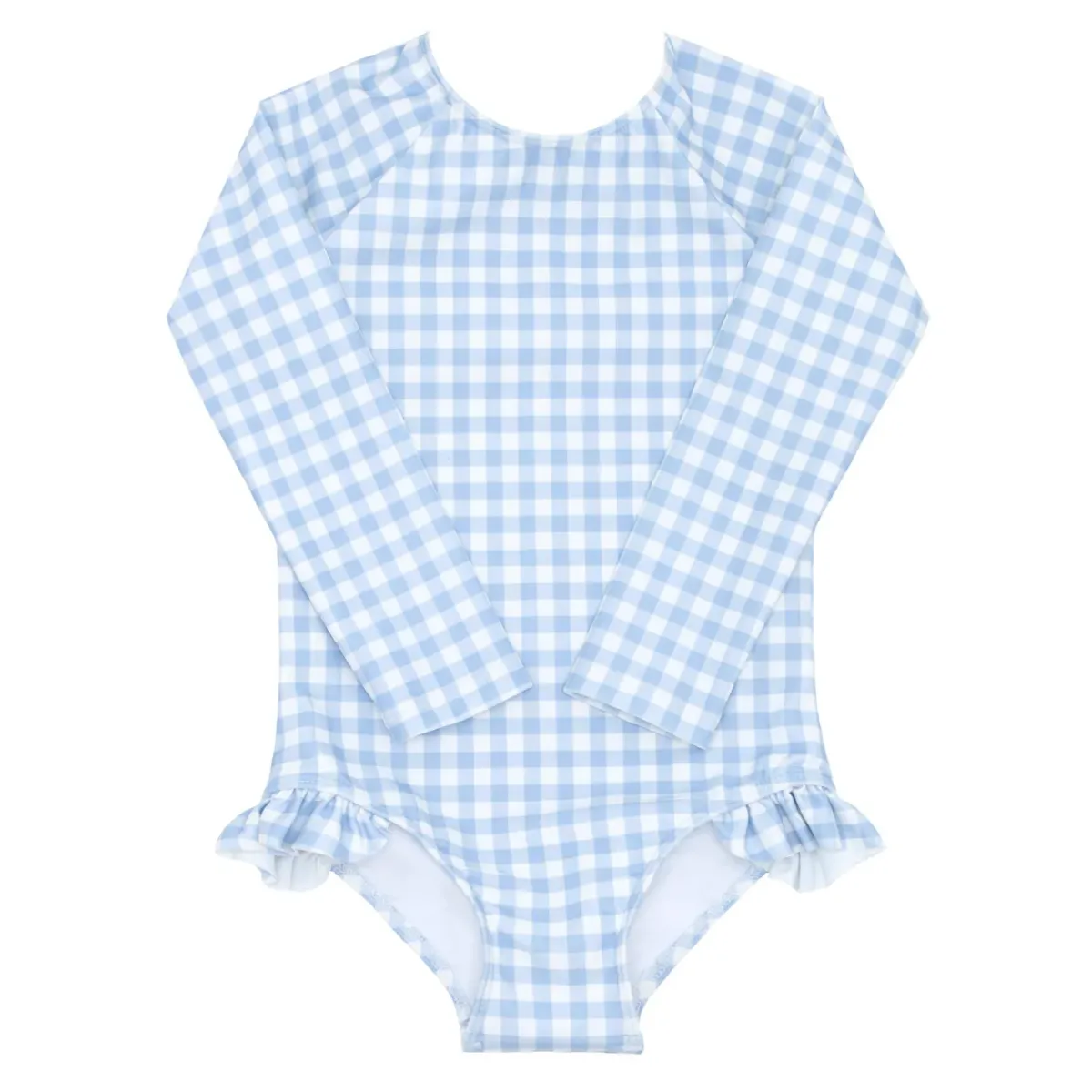 girls_rashguard_one_piece_0-5.webp minnow One Pieces<Girls Rashguard One Piece Oasis Blue Gingham