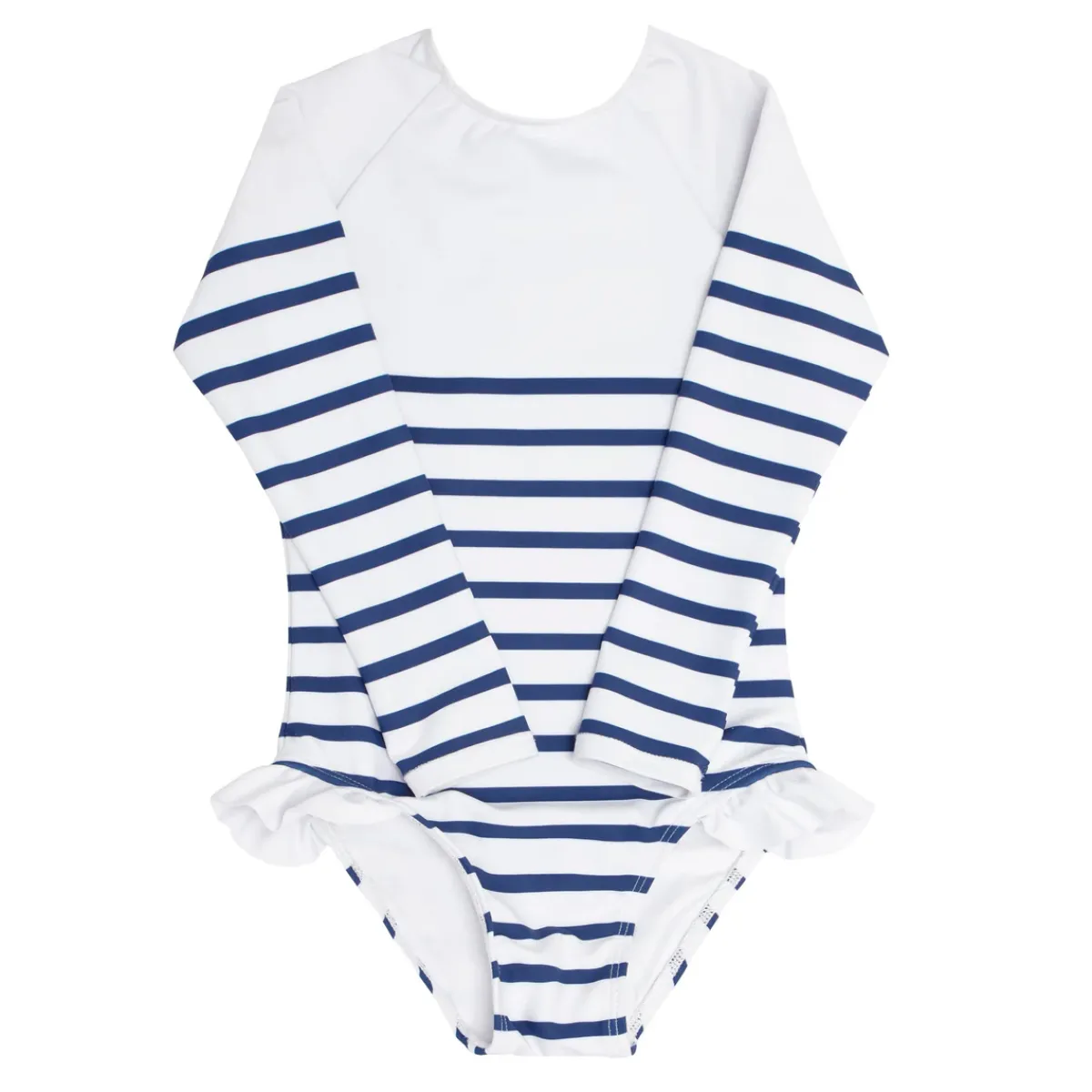girls_rashguard_one_piece_0-6.webp minnow One Pieces<Girls Rashguard One Piece | Swim Breton Stripe