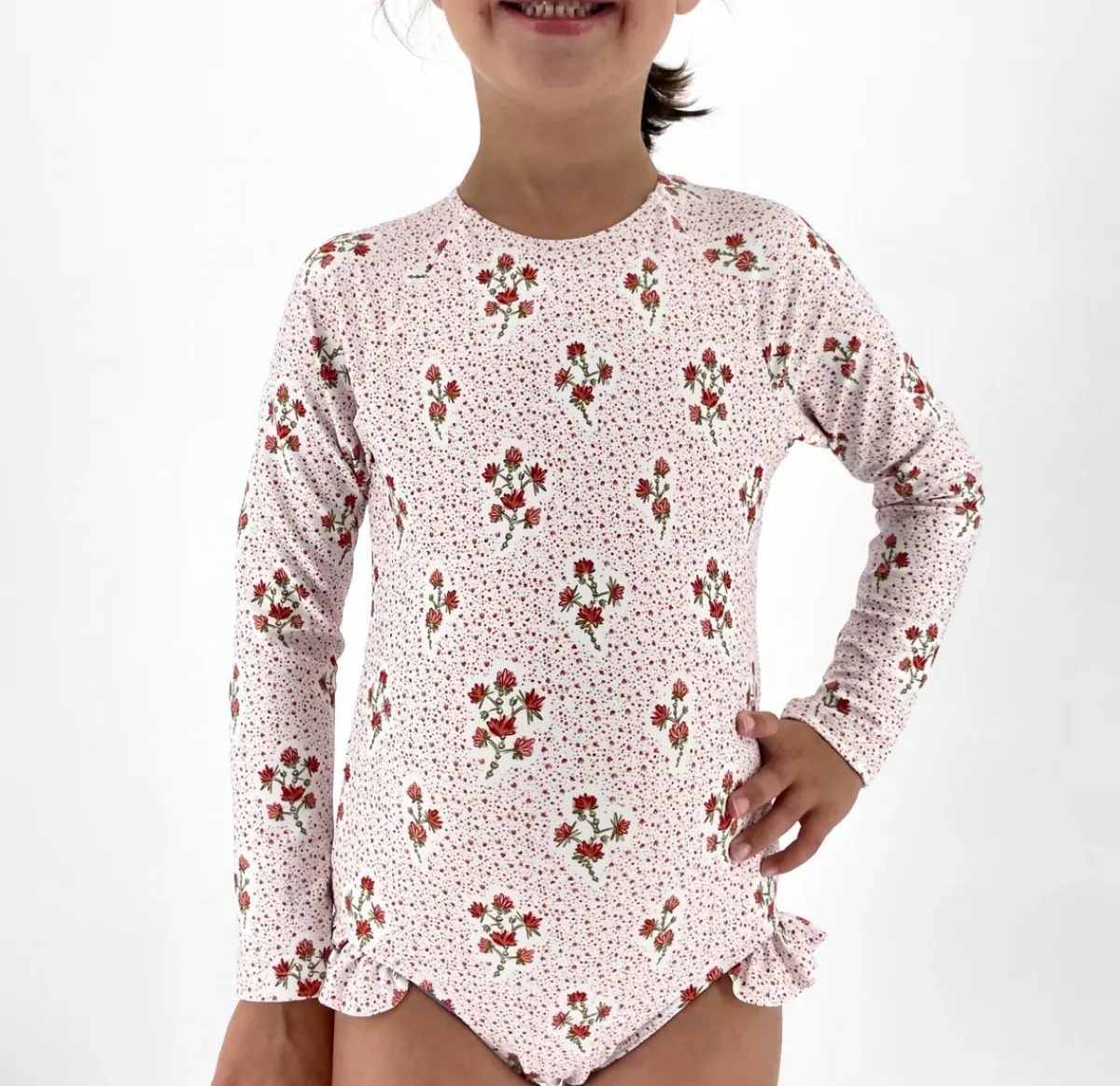 girls_rashguard_one_piece_1.webp minnow One Pieces<Girls Rashguard One Piece | Swim Raspberry Red