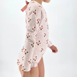 minnow Rashguards<Girls Rashguard One Piece | Swim Raspberry Red