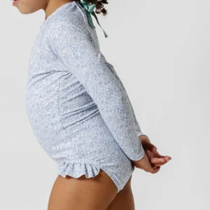 minnow Rashguards<Girls Rashguard One Piece Slate Floral