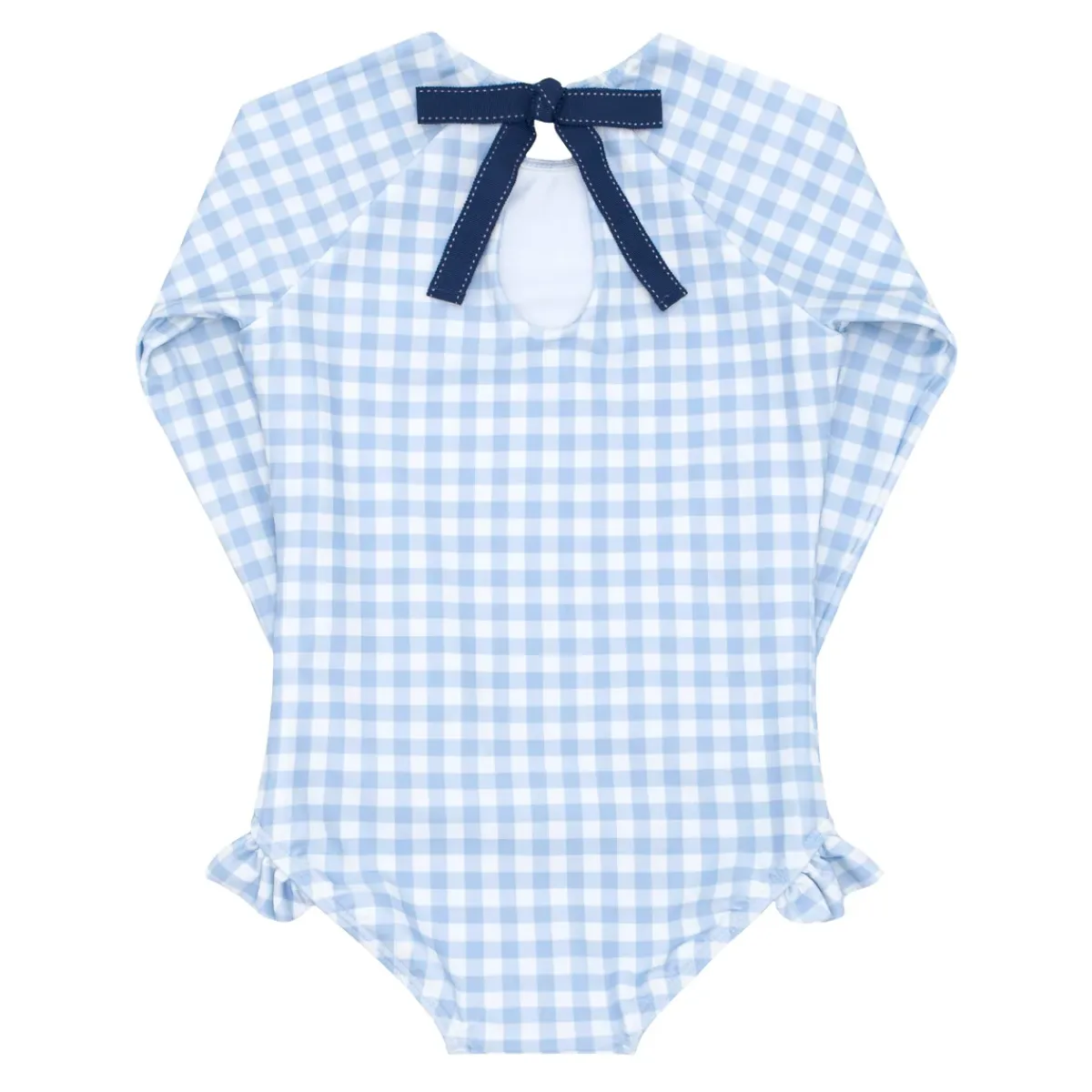 girls_rashguard_one_piece_4-4.webp minnow One Pieces<Girls Rashguard One Piece Oasis Blue Gingham