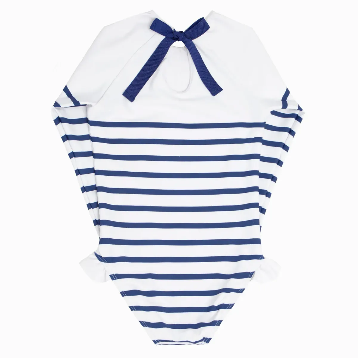 girls_rashguard_one_piece_5-8.webp minnow Rashguards<Girls Rashguard One Piece | Swim Breton Stripe