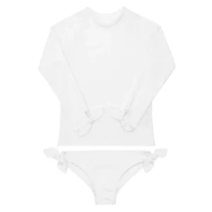 minnow Rashguards<Girls Rashguard Set Alys White
