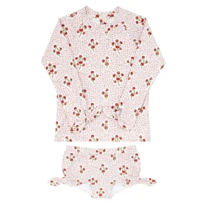 minnow Rashguards<Girls Rashguard Set | Swim Raspberry Red