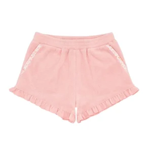 minnow Terry<Girls Ruffle French Terry Shorts Conch Pink