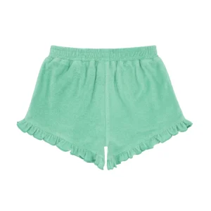 minnow Terry<Girls Ruffle French Terry Shorts Abaco Green