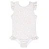 minnow One Pieces<Girls Ruffle Sleeve Rashguard One Piece Antique Floral