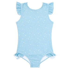 minnow One Pieces<Girls Ruffle Sleeve Rashguard One Piece Atlantic Star