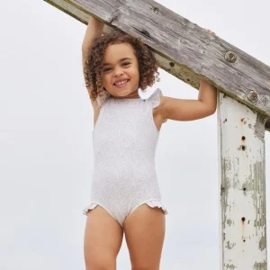 minnow One Pieces<Girls Ruffle Sleeve Rashguard One Piece Antique Floral