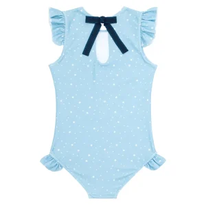 minnow One Pieces<Girls Ruffle Sleeve Rashguard One Piece Atlantic Star