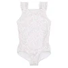 minnow One Pieces<Girls Ruffle Strap One Piece Antique Floral