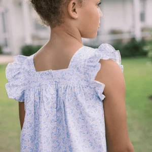 minnow Tops<Girls Ruffle Top And Short Set Briland Blue Botanic