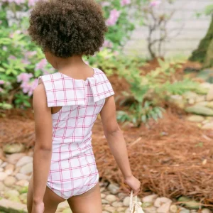 minnow One Pieces<Girls Sailor One Piece Windowpane