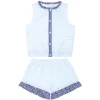 minnow Sets<Girls Set Powder Blue Stripe