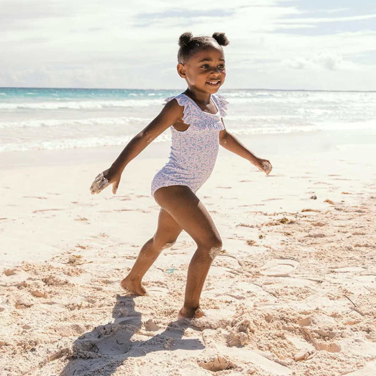 girls_square_neck_double__2-1.webp minnow One Pieces<Girls Square Neck Double Ruffle One Piece Briland Blue Botanic