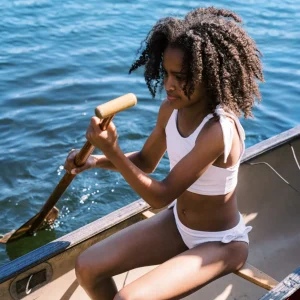 minnow Bikinis<Girls Tie Knot Bikini | Swim Capeside White