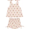 minnow Tops<Girls Tie Knot Bloomer Set | Swim Raspberry Red