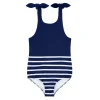 minnow Rashguards<Girls Tie Knot One Piece | Swim Navy Breton Stripe