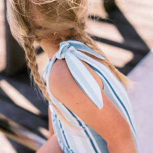 minnow One Pieces<Girls Tie Knot One Piece | Swim Freshwater Stripe