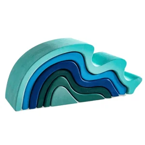 minnow Toys<Green Elephant Wave Stacking Block