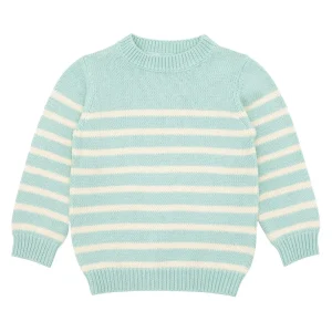 minnow Knits<Knit Sweater Mint And Cream Stripe