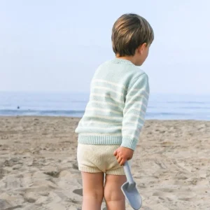 minnow Clothing<Knit Sweater Mint And Cream Stripe
