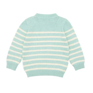 minnow Knits<Knit Sweater Mint And Cream Stripe