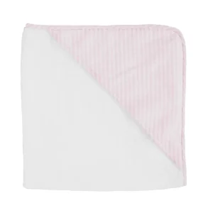 minnow Toys<Louelle Dusty Pink Gingham Hooded Towel And Wash Glove White