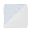 minnow Accessories<Louelle Pale Blue Gingham Hooded Towel And Wash Glove White