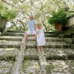 minnow Tops< X Fanm Mon Boy's Blue Cabana Linen Shirt Blue Cabana Stripe