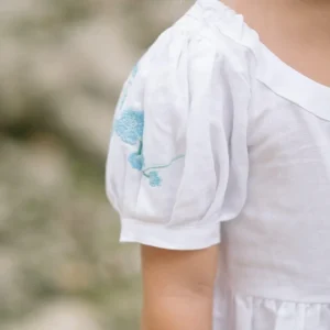 minnow Dresses< X Fanm Mon Girl's Puff Sleeve Dress Coconut Grove White