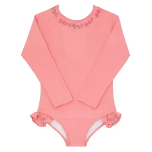 minnow One Pieces< X Fanm Mon Girl's Rashguard One Piece Hibiscus
