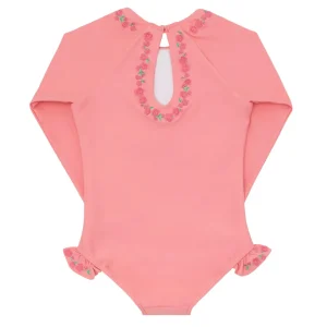 minnow Rashguards< X Fanm Mon Girl's Rashguard One Piece Hibiscus