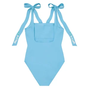 minnow One Pieces< X Fanm Mon Women's Tie Knot One Piece Lagoon