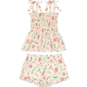 minnow Tops< X Sister Parish Girls Smocked Short Set Cloister Botanical