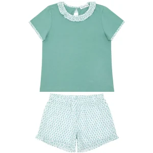 minnow Sets< X Sister Parish Girls T-Shirt And Short Set Sea Leaf