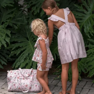 minnow Dresses< X Sister Parish Girls Pinafore Dress Nectar Leaf