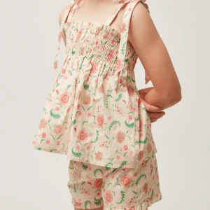 minnow Tops< X Sister Parish Girls Smocked Short Set Cloister Botanical